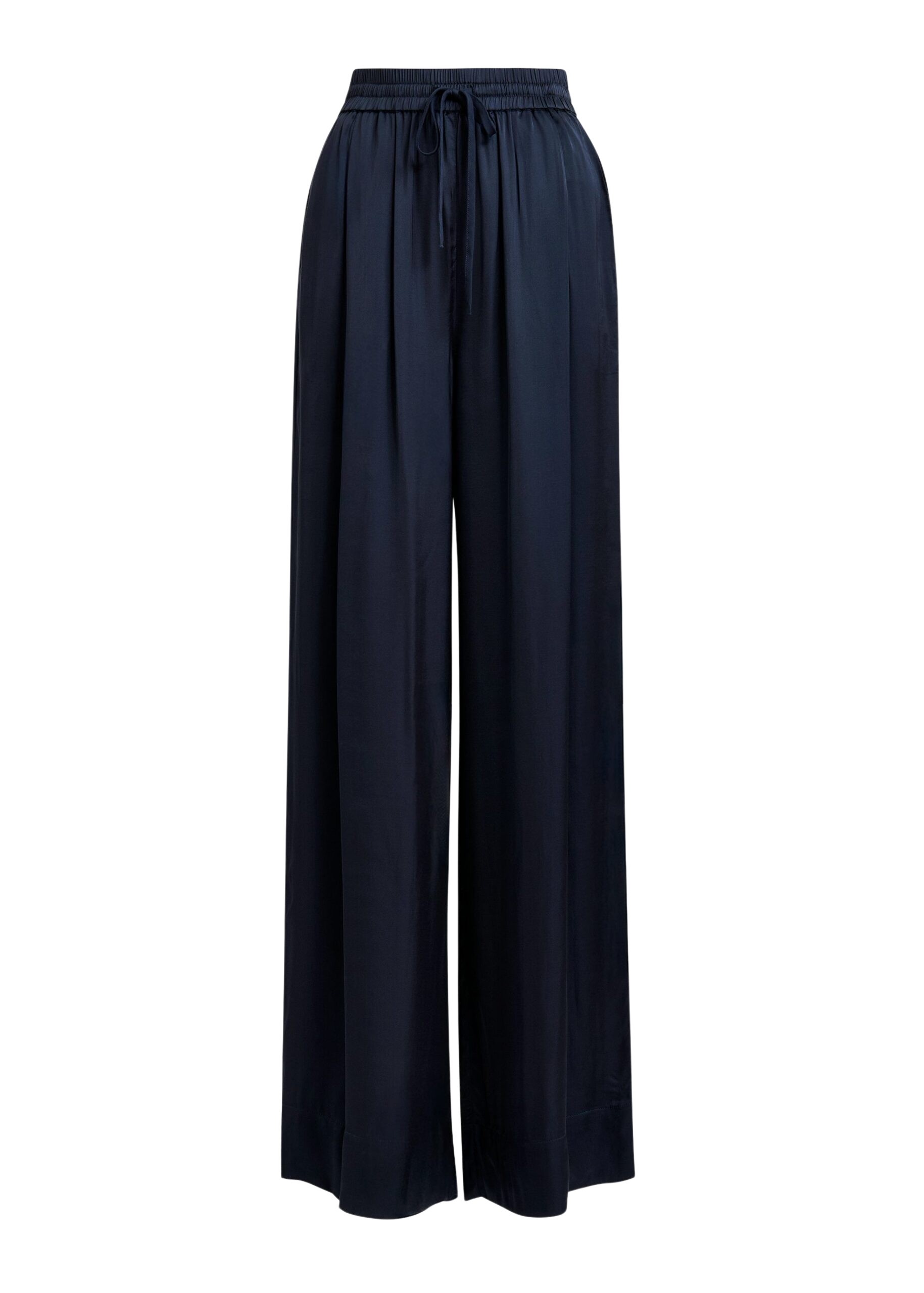 Navy wide-leg pants