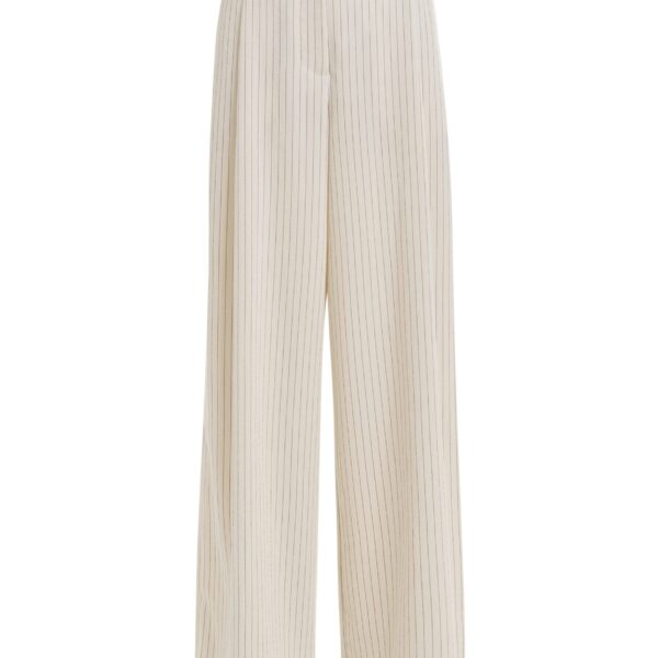 Off-white and black striped wide-leg pants