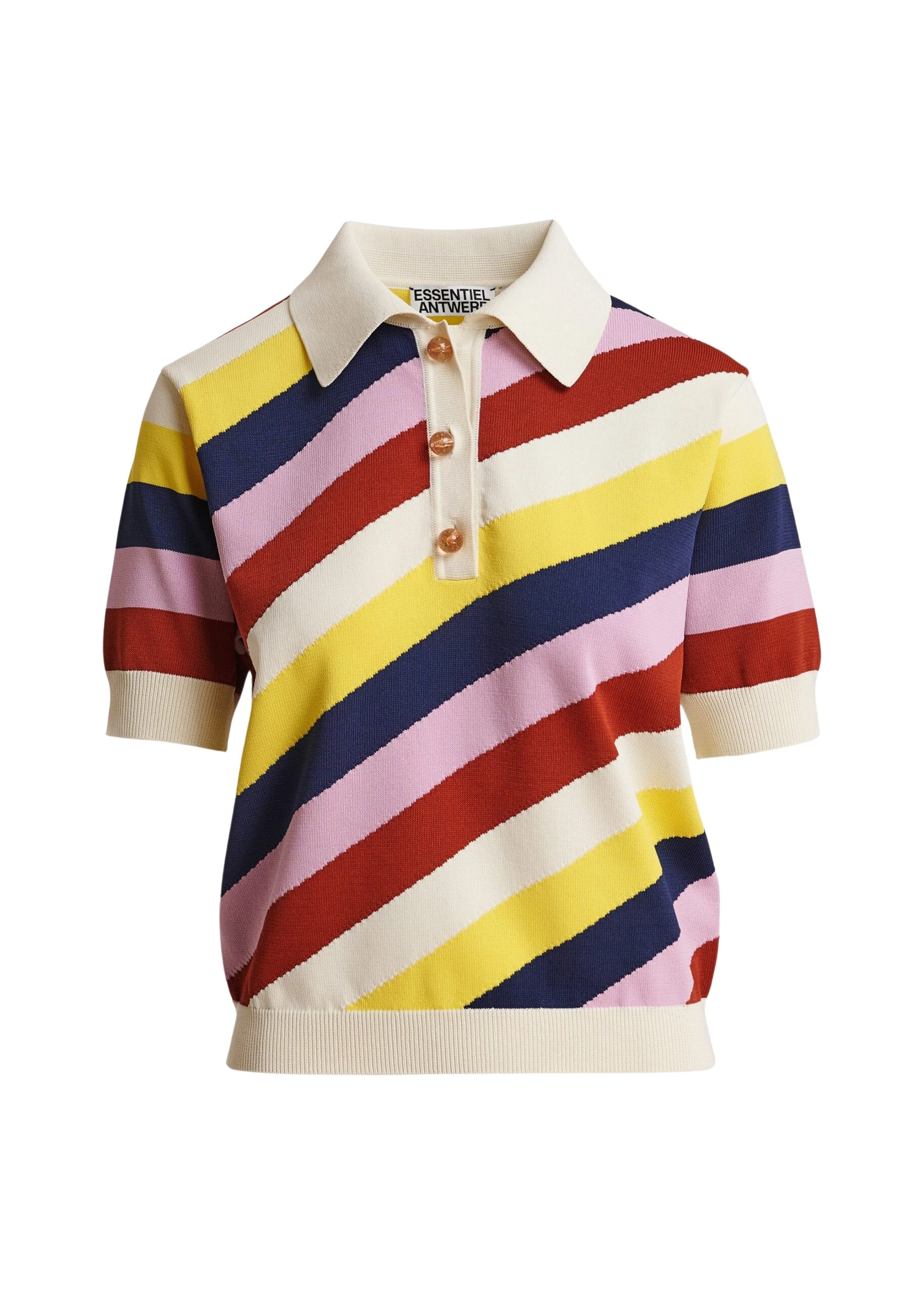 Essentiel-Antwerp-Off-white-and-multicolor-striped-knit-polo-with-constrasting-buttons-scaled75978_nobg Off-white and multicolor striped knit polo with constrasting buttons