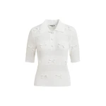 Off-white bow-embellished knit polo