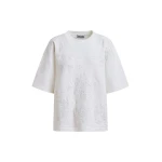 Off-white floral lace-embellished sweatshirt