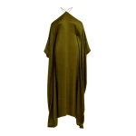 Olive green halterneck maxi dress with waterfall sides