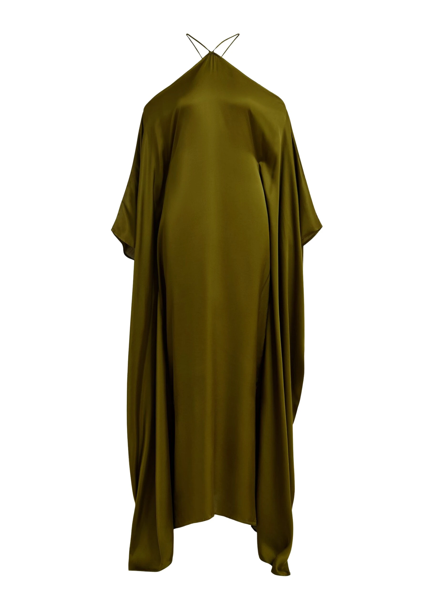 Essentiel-Antwerp-Olive-green-halterneck-maxi-dress-with-waterfall-sides-scaled91728_nobg Olive green halterneck maxi dress with waterfall sides