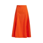 Orange a-line midi skirt