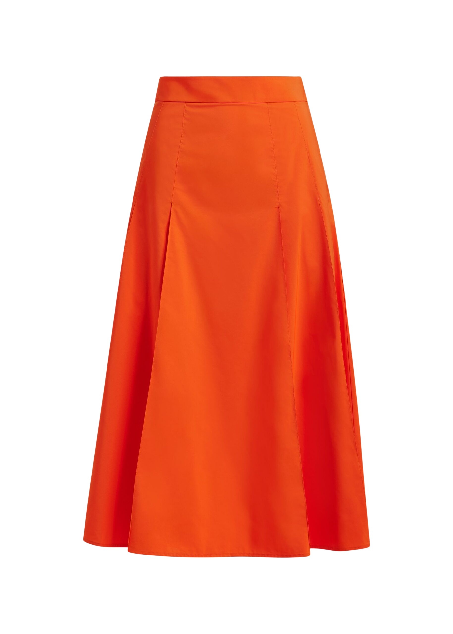 Orange a-line midi skirt