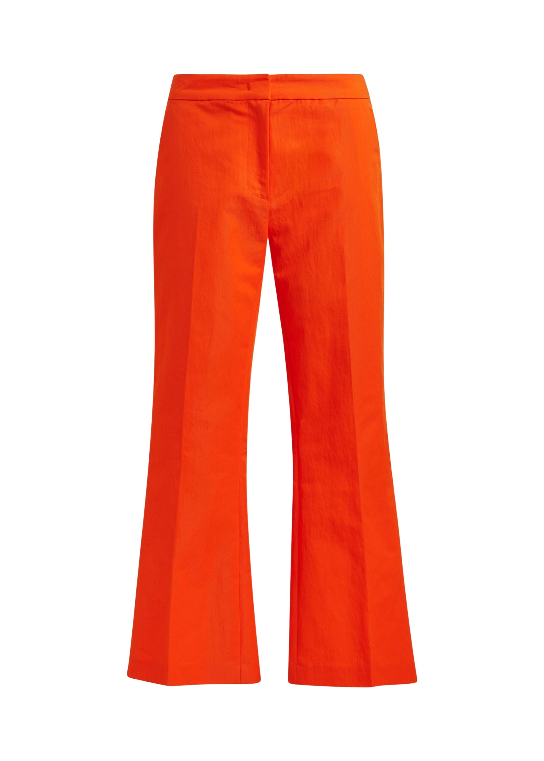 Orange cropped flared pants