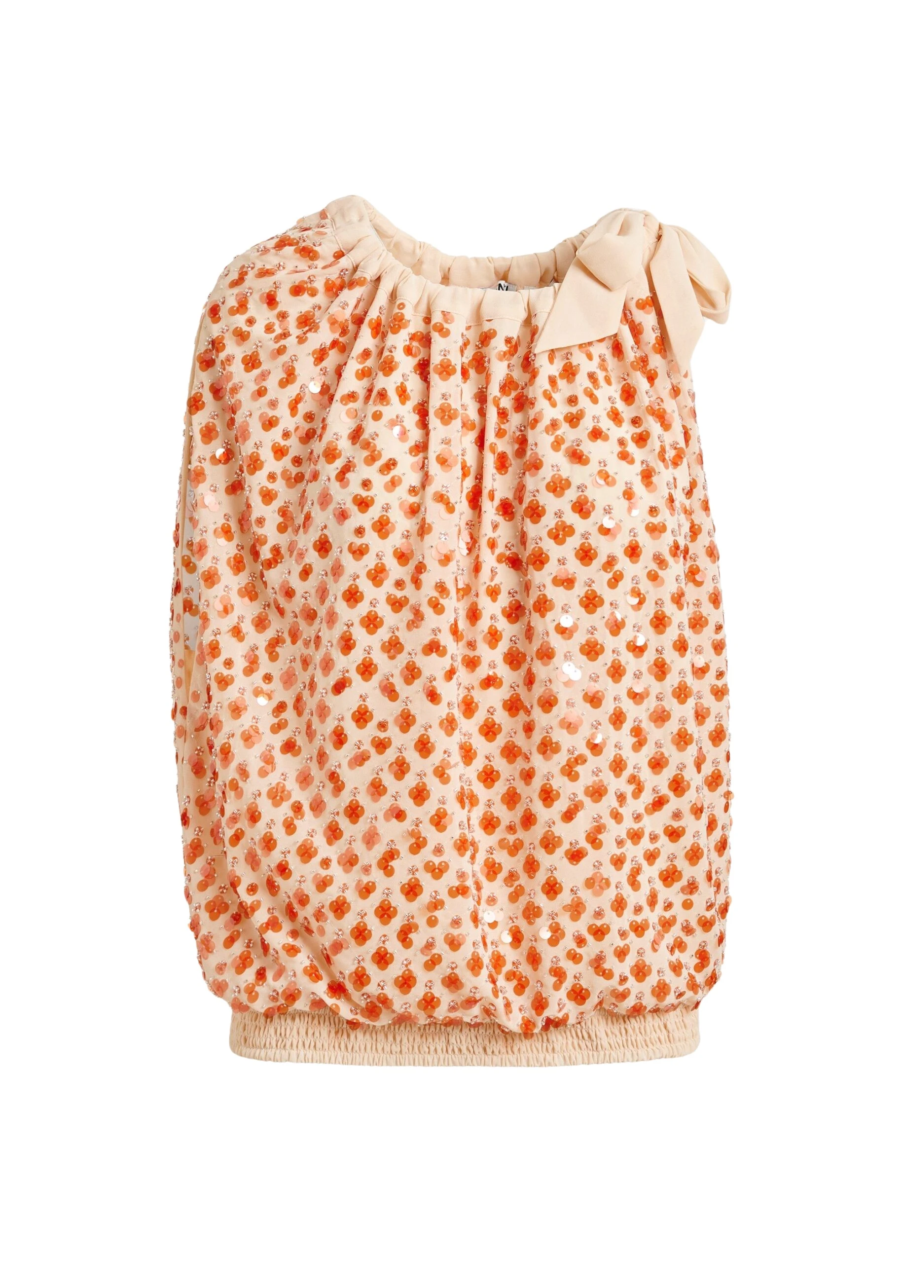 Essentiel-Antwerp-Orange-sequin-embellished-asymmetric-top-with-neck-tie-ribbon-scaled40381_nobg Orange sequin-embellished asymmetric top with neck-tie ribbon