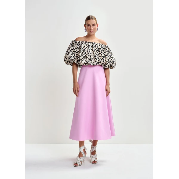 Essentiel Antwerp Pink a-line skirt, view 2