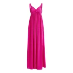 Pink babydoll maxi dress with empire waistline