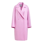 Pink double-breasted coat