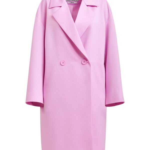 Pink double-breasted coat