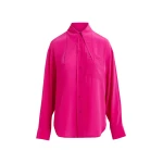 Pink oversized tie-collar shirt