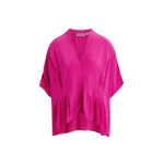 Pink oversized top with peplum hemline
