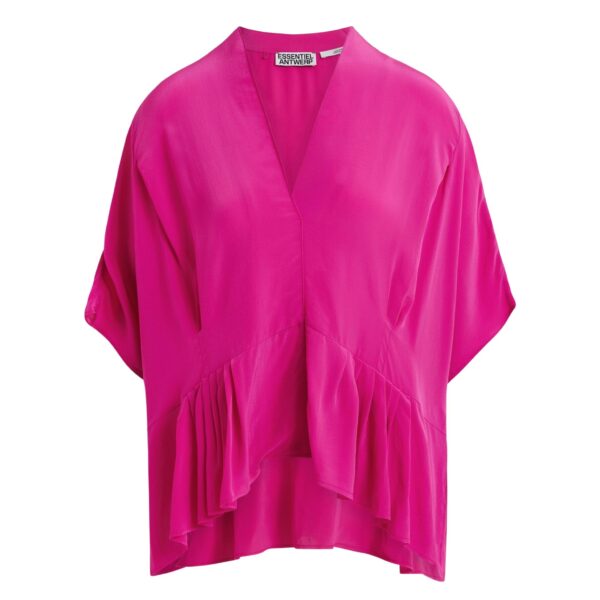 Pink oversized top with peplum hemline