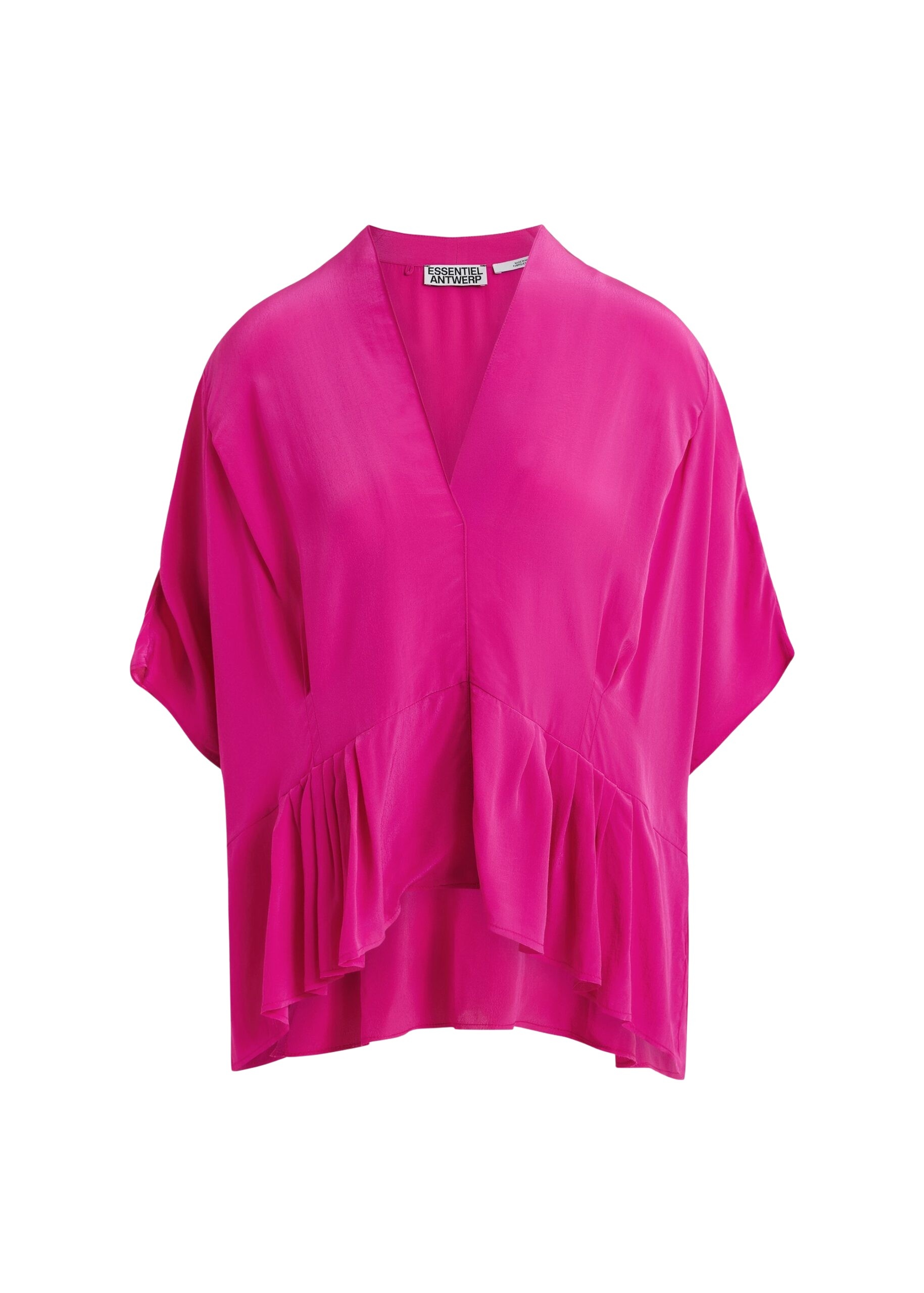 Pink oversized top with peplum hemline