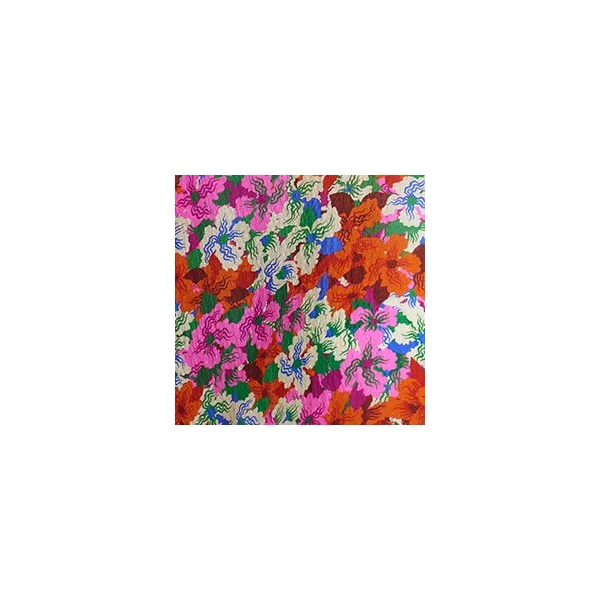 red and multicolor oversized silk-blend floral-print shirt