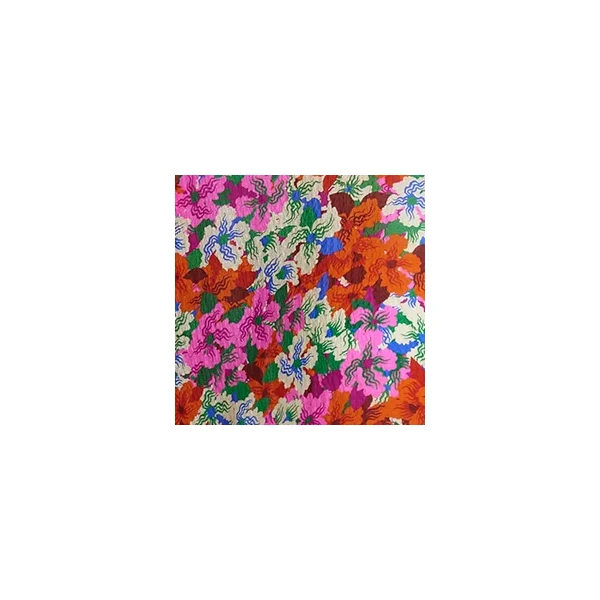 red and multicolor silk-blend floral print wide-leg pants