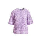 Purple sequin-embellished top