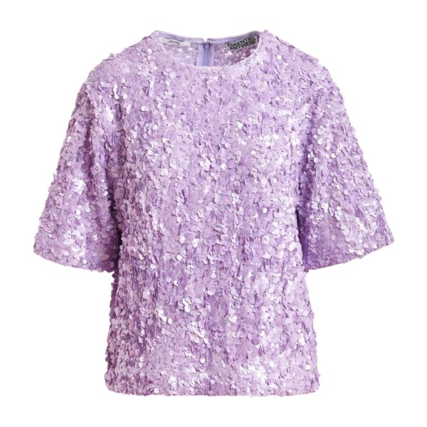Purple sequin-embellished top