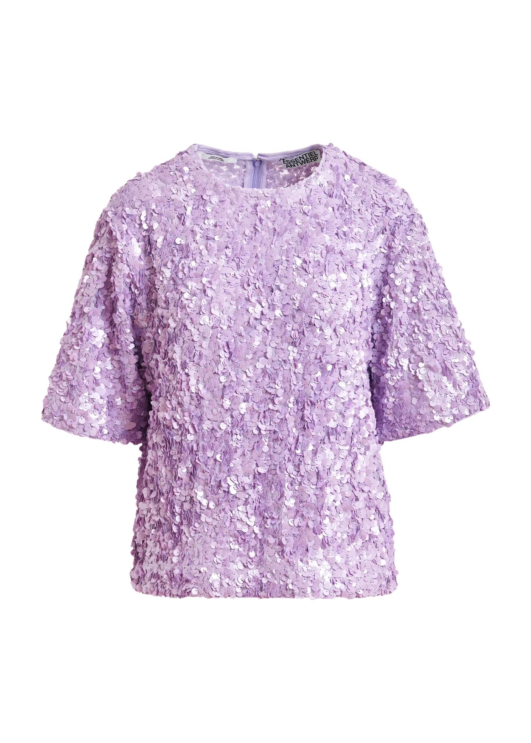 Purple sequin-embellished top