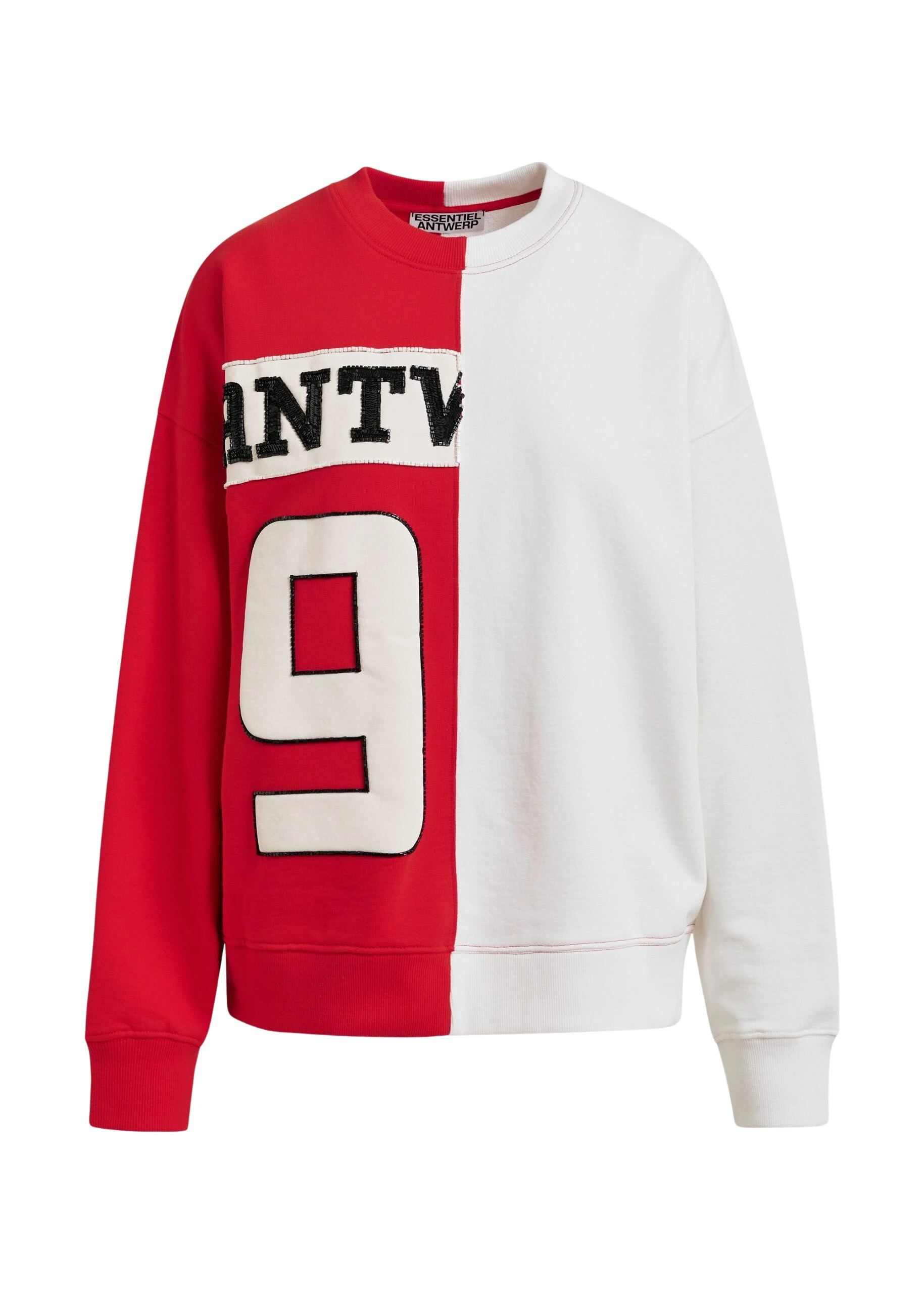 Essentiel-Antwerp-Red-and-white-split-panel-appliqued-cotton-sweatshirt-scaled18403_nobg Red and white split-panel appliquéd cotton sweatshirt