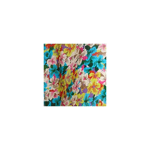 blue and multicolor oversized silk-blend floral-print shirt