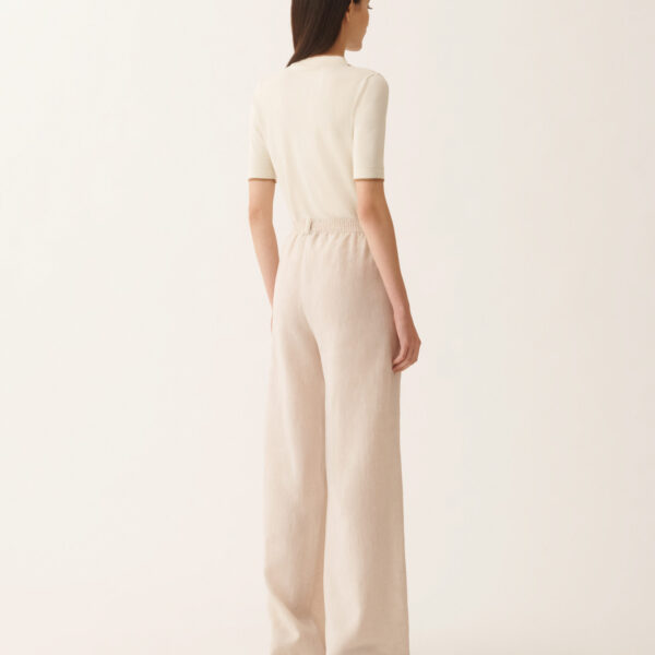Amelia Jogging Pants in Natural Linen Fabric