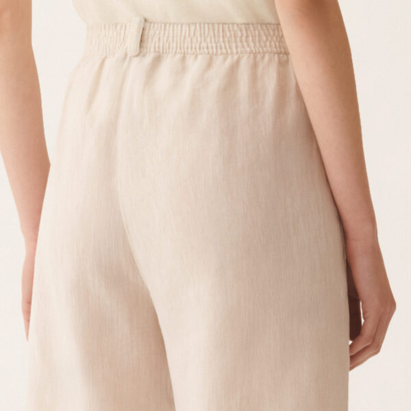 Amelia Jogging Pants in Natural Linen Fabric - Image 5