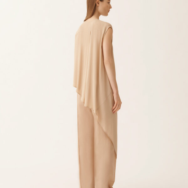 Asymmetric Top in Crepe de Chine