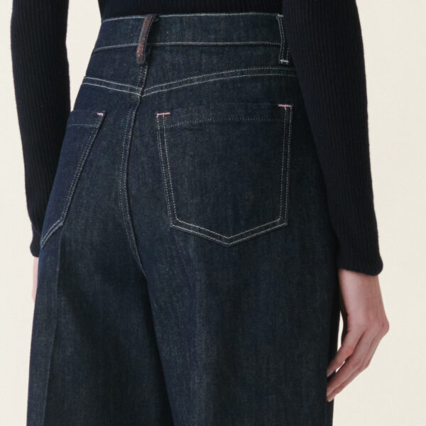 Barrel Denim Trousers in Softened Blue