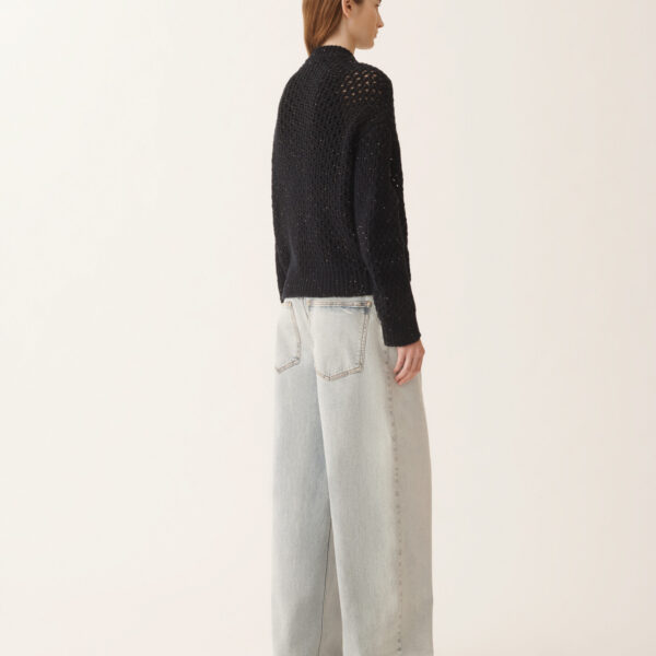 Bomber in Platinum and Micro Sequins