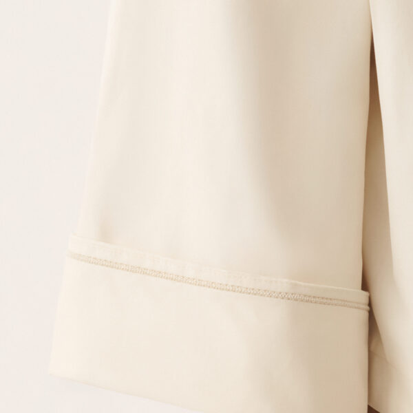 Boxy Caban in Trench Cotton, Butter - Image 6