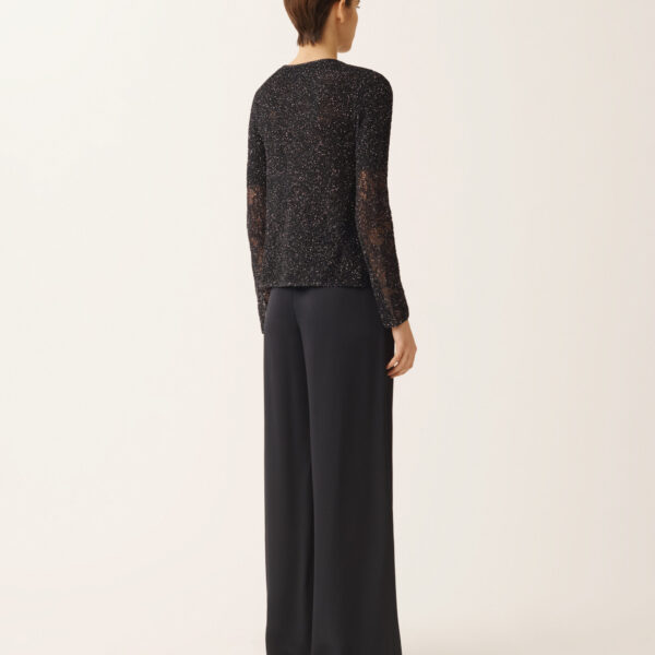 Cardigan in Midnight Blue Micro Sequins