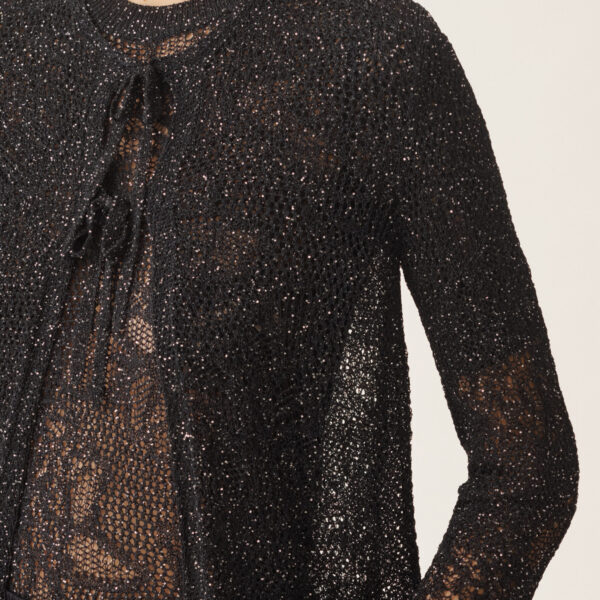 Cardigan in Midnight Blue Micro Sequins - Image 5