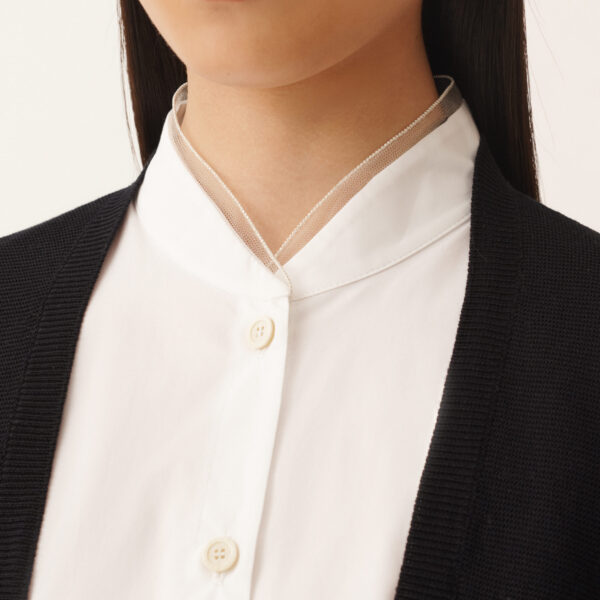 Cardigan in Organic Cotton, Midnight Blue - Image 6