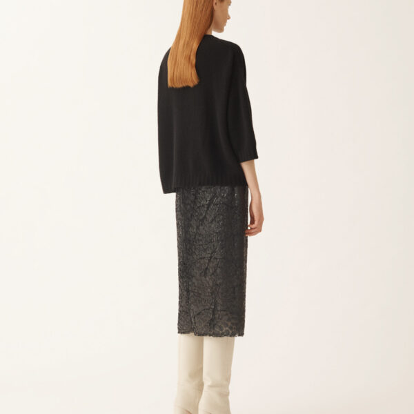 Cashmere T-shirt in Black