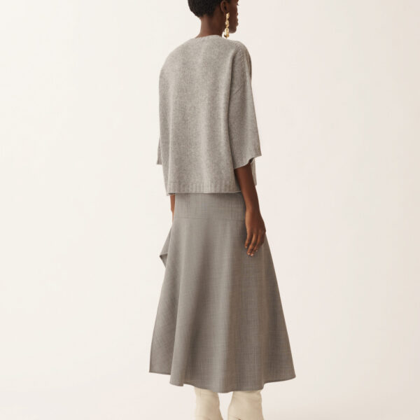 Cashmere T-shirt in Grey