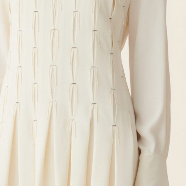 Crêpe de Chine Dress in Butter - Image 5