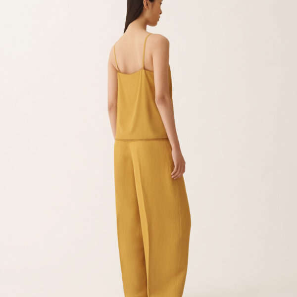 Crepe de Chine Lingerie Top in Mustard