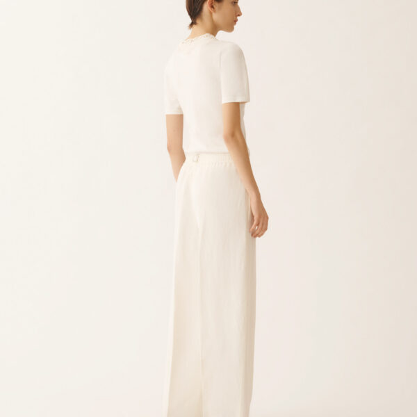 Crepe de Chine Pants in Butter