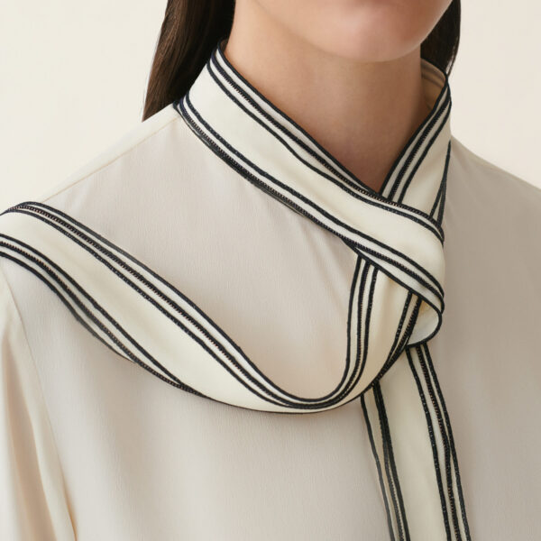 Crêpe de Chine Shirt in Butter - Image 5