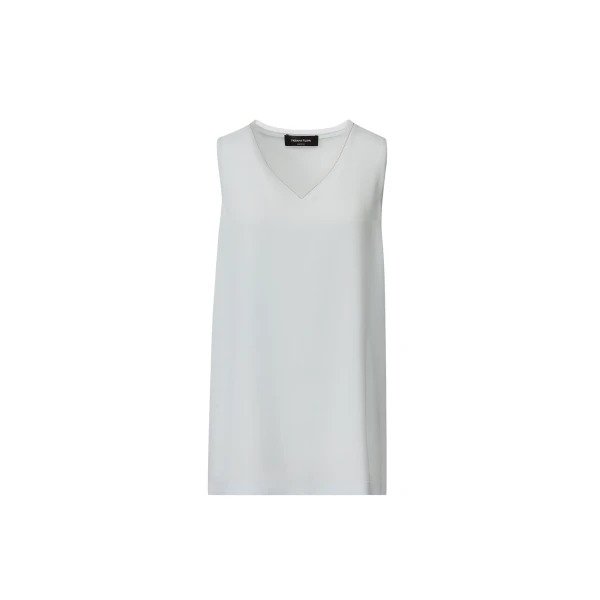 Fabiana Filippi Crepe de Chine Tank Top in Aqua