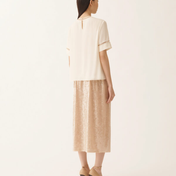 Crepe de Chine Top in Butter