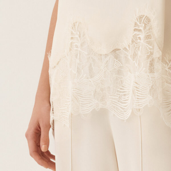 Crepe de Chine Top in Butter - Image 5