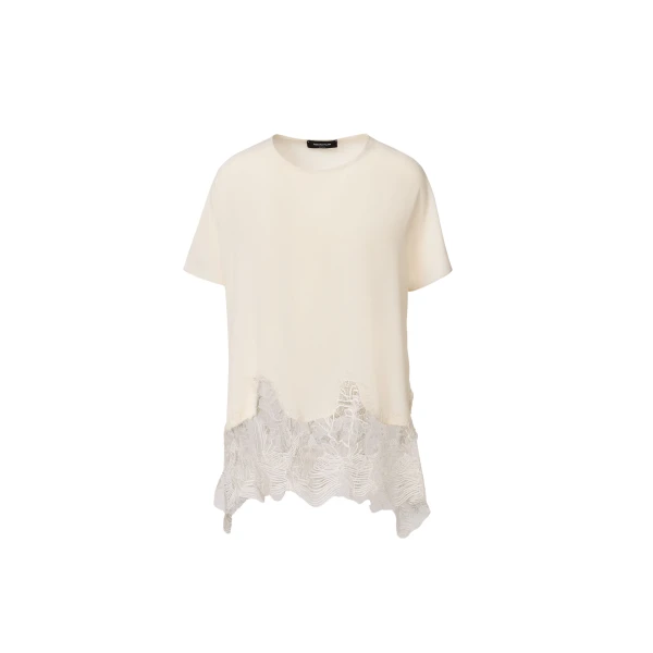 Fabiana Filippi Crepe de Chine Top in Butter