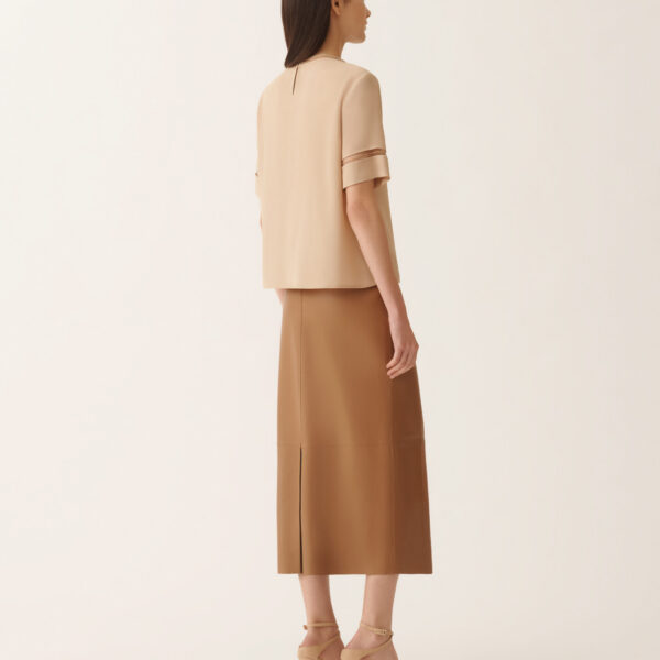 Crepe de Chine Top in Maple