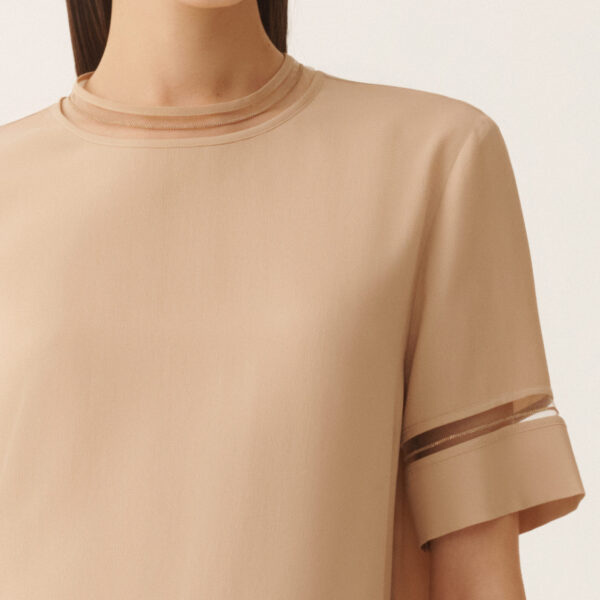 Crepe de Chine Top in Maple - Image 5