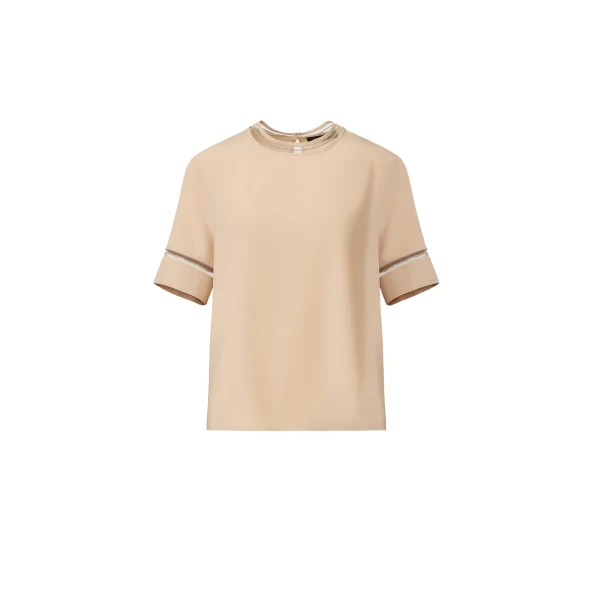 Fabiana Filippi Crepe de Chine Top in Maple