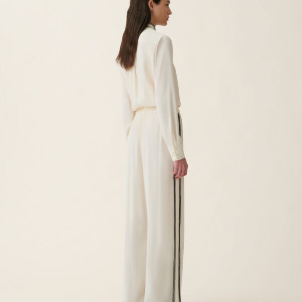 Crêpe de Chine Trousers in Butter