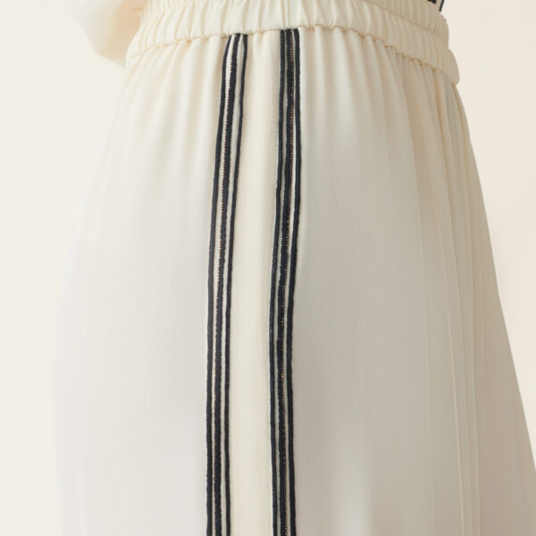 Crêpe de Chine Trousers in Butter - Image 5